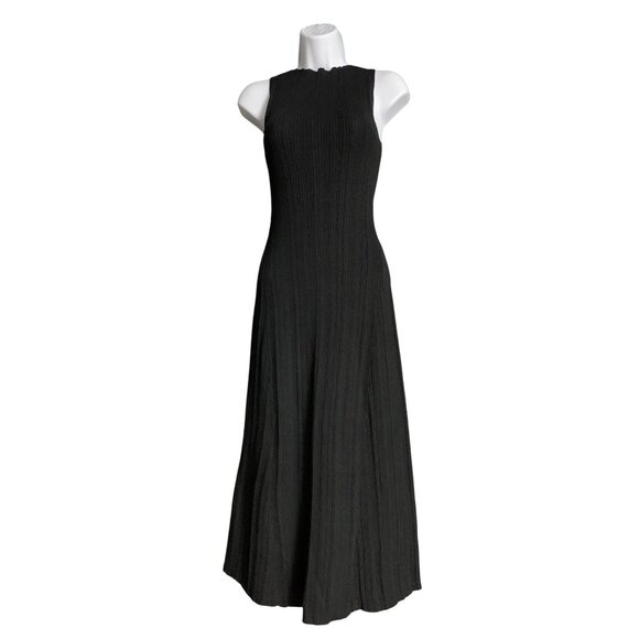 A New Day Womens Black Sleeveless Ribbed Knit Stretchy Maxi Dress - Picture 7 of 10